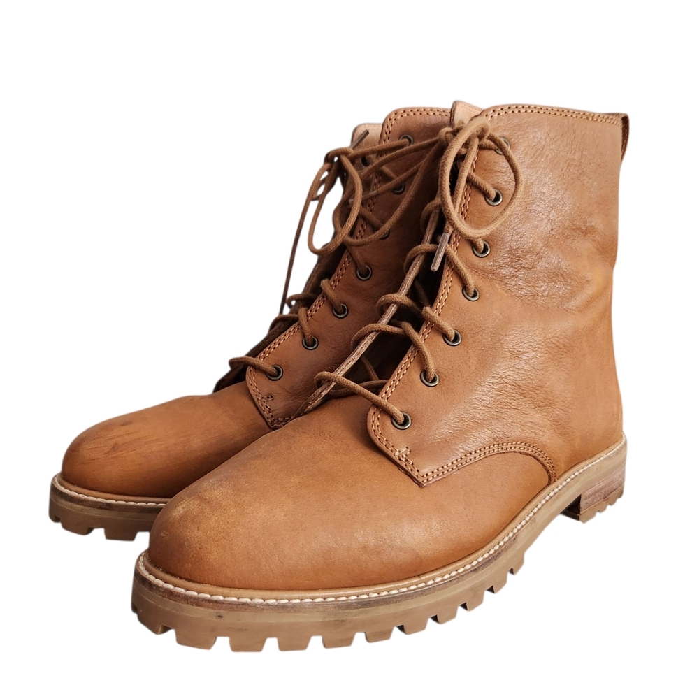 Madewell Brown Leather Lace-Up Boot Women's Size 9